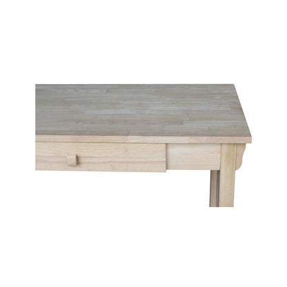 Mission Desk With Drawer, Unfinished