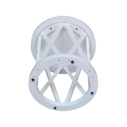 Round Ceylon End Table, White