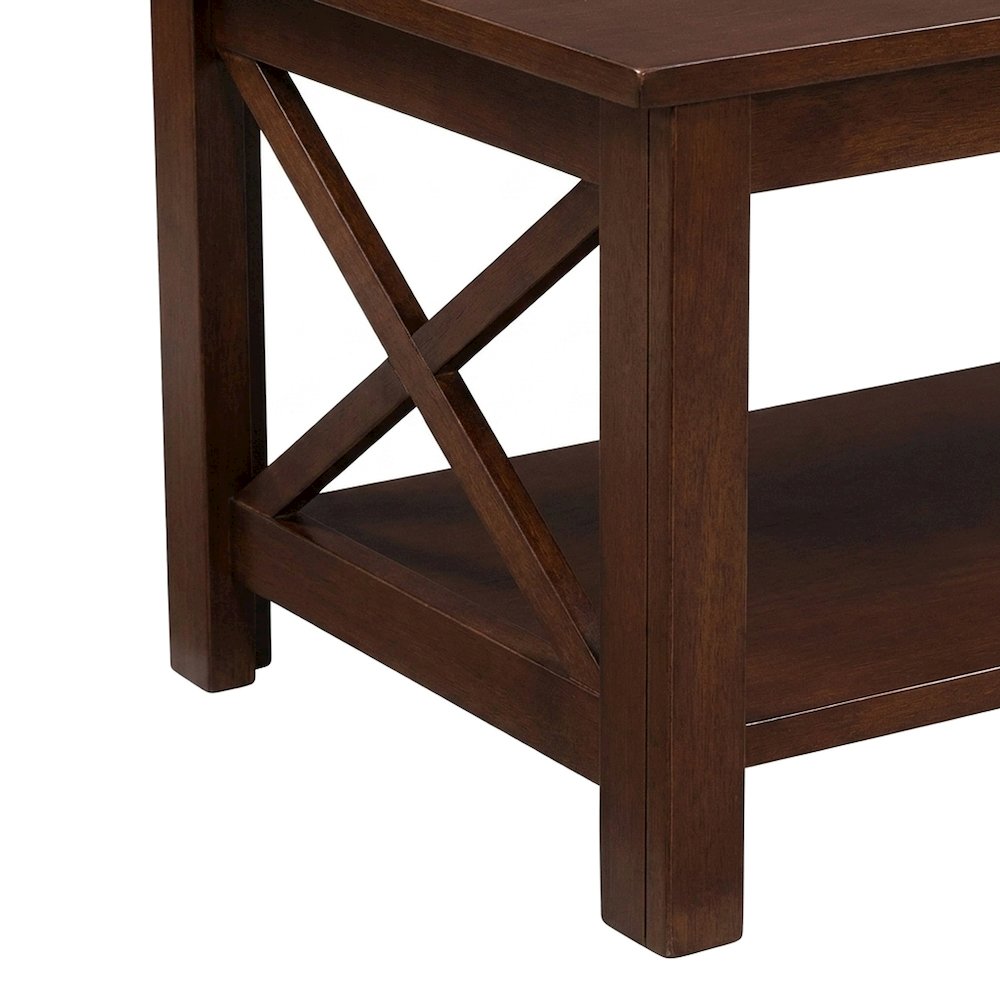 Hampton Hardwood Coffee Table, Rectangle Living Room Center Table