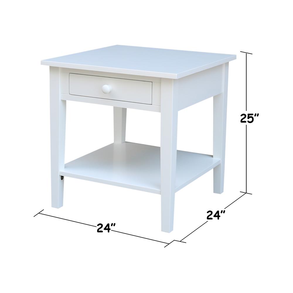 Spencer End Table in White