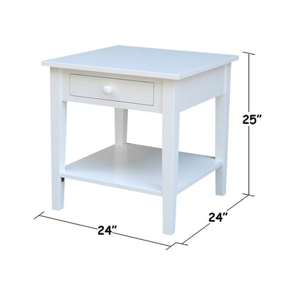 Spencer End Table in White