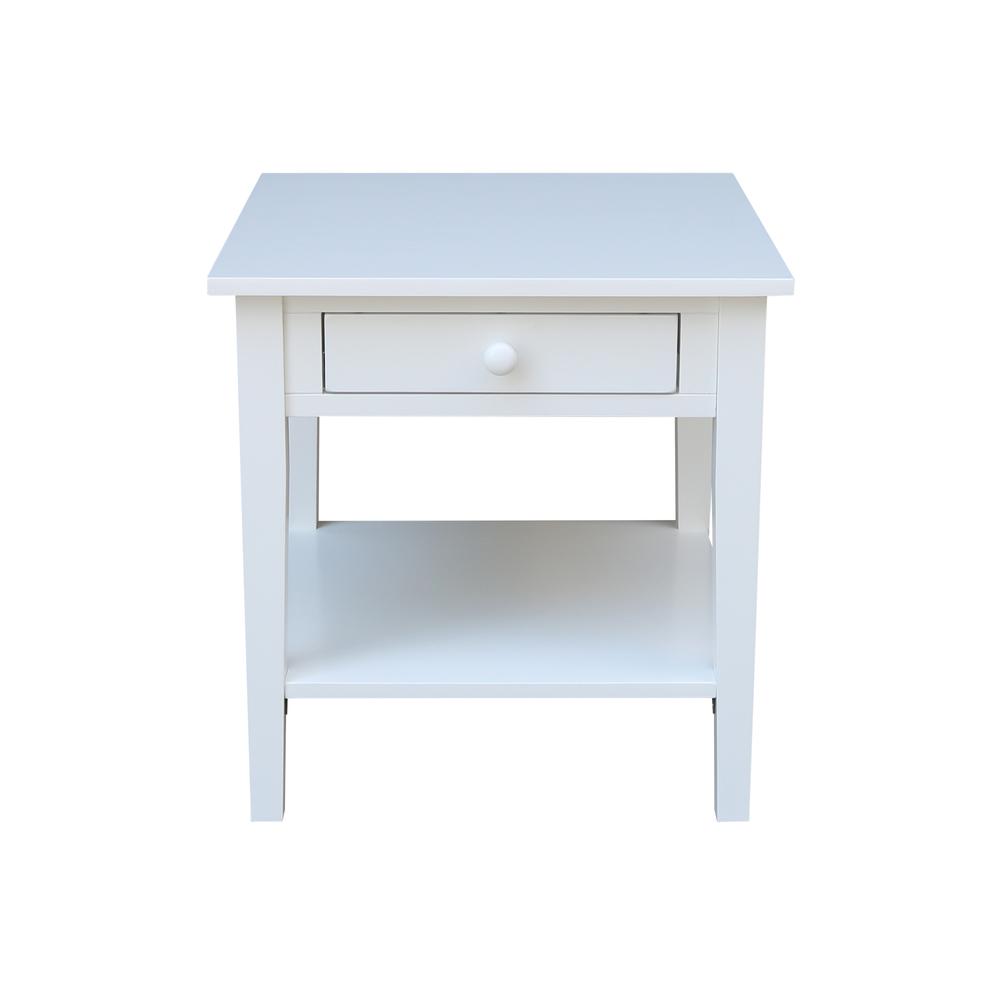Spencer End Table in White