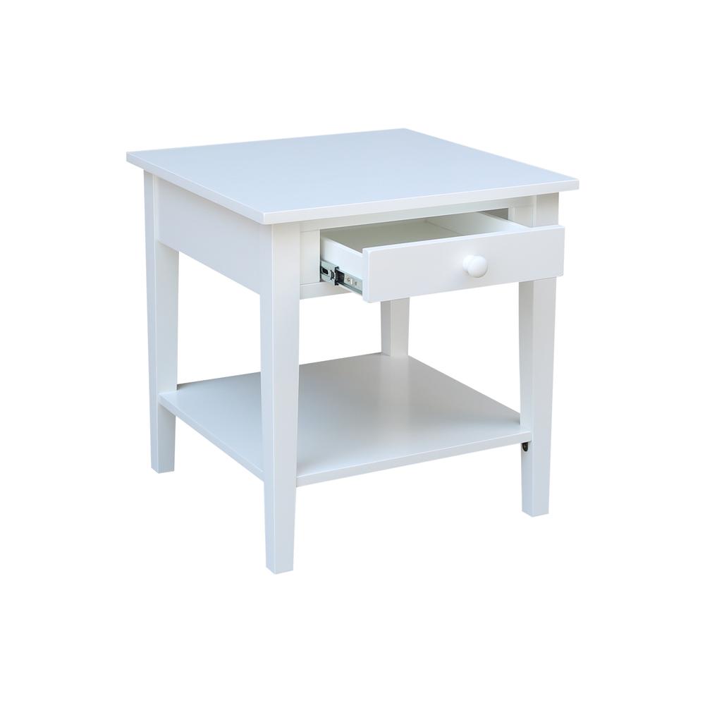 Spencer End Table in White