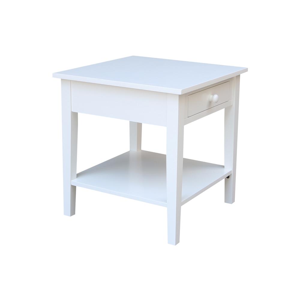 Spencer End Table in White