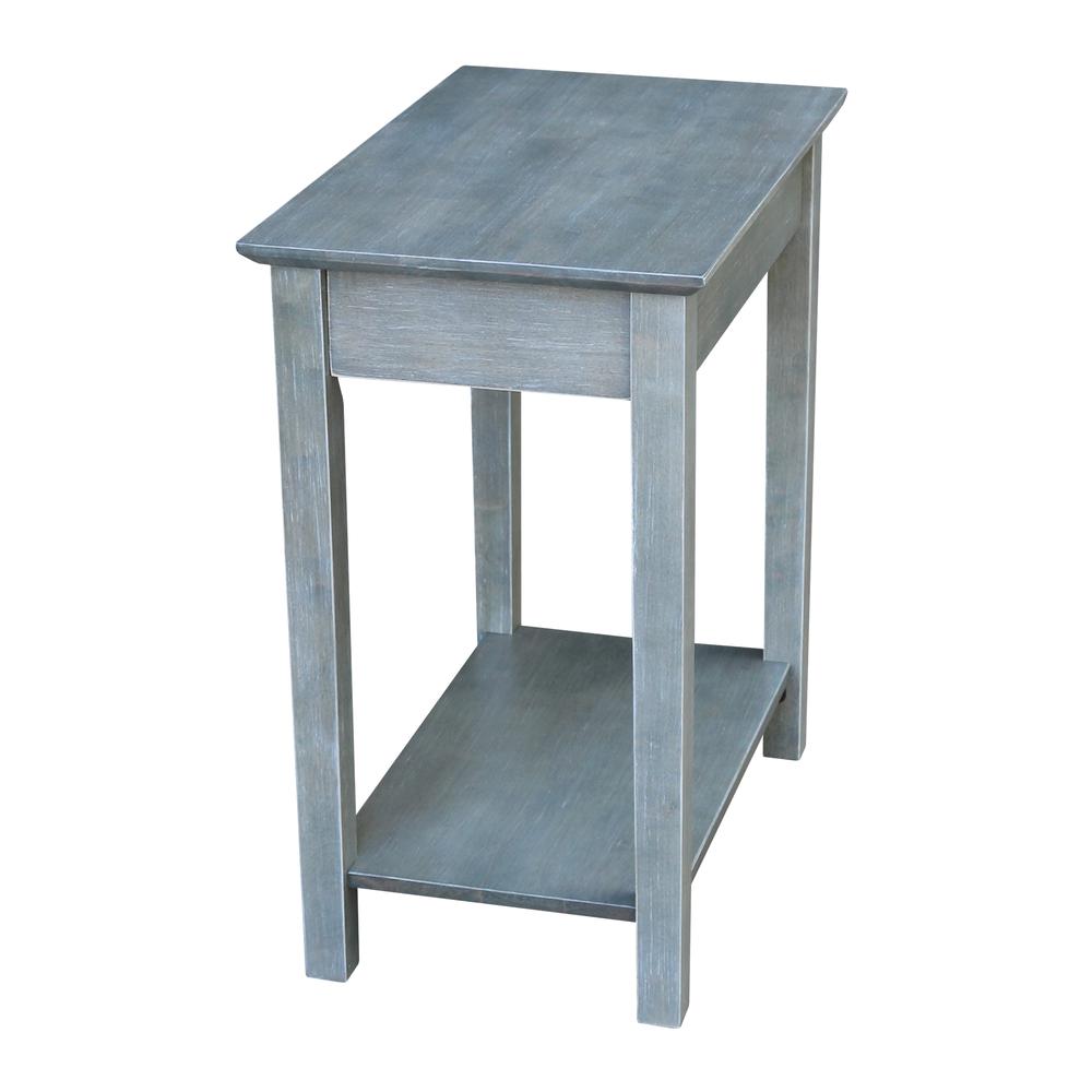Narrow End Table, Heather grey-antique washed