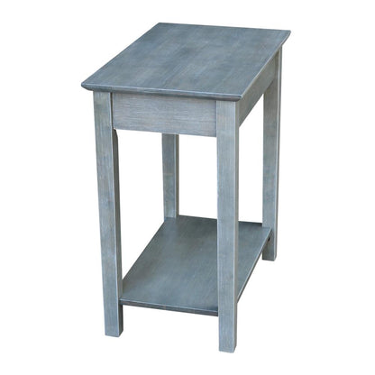 Narrow End Table, Heather grey-antique washed