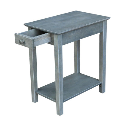Narrow End Table, Heather grey-antique washed