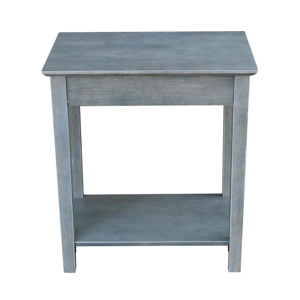 Narrow End Table, Heather grey-antique washed