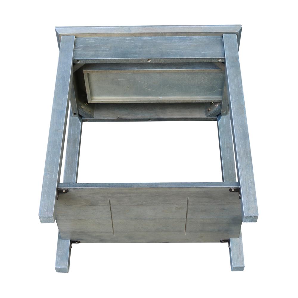Narrow End Table, Heather grey-antique washed
