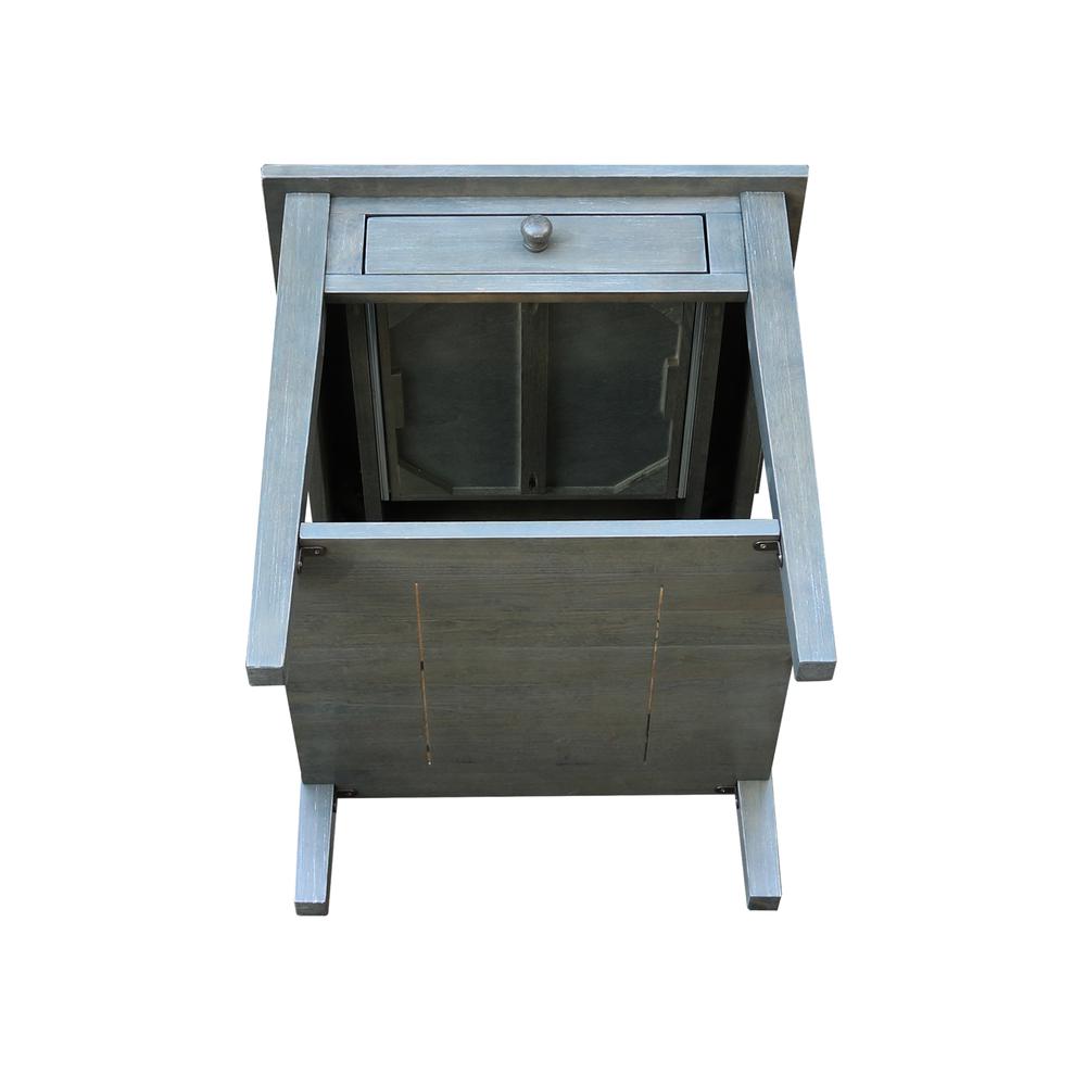 Spencer End Table in Antique washed heather gray