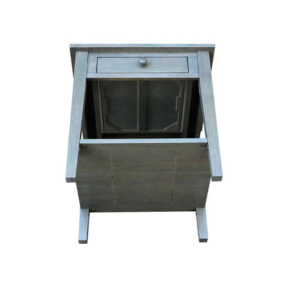 Spencer End Table in Antique washed heather gray