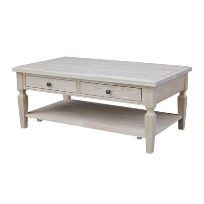 Vista Coffee Table, Unfinished, Unfinished