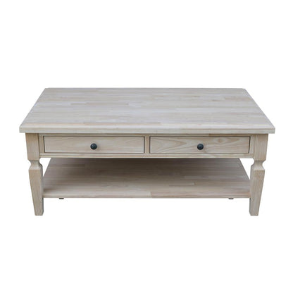 Vista Coffee Table, Unfinished, Unfinished