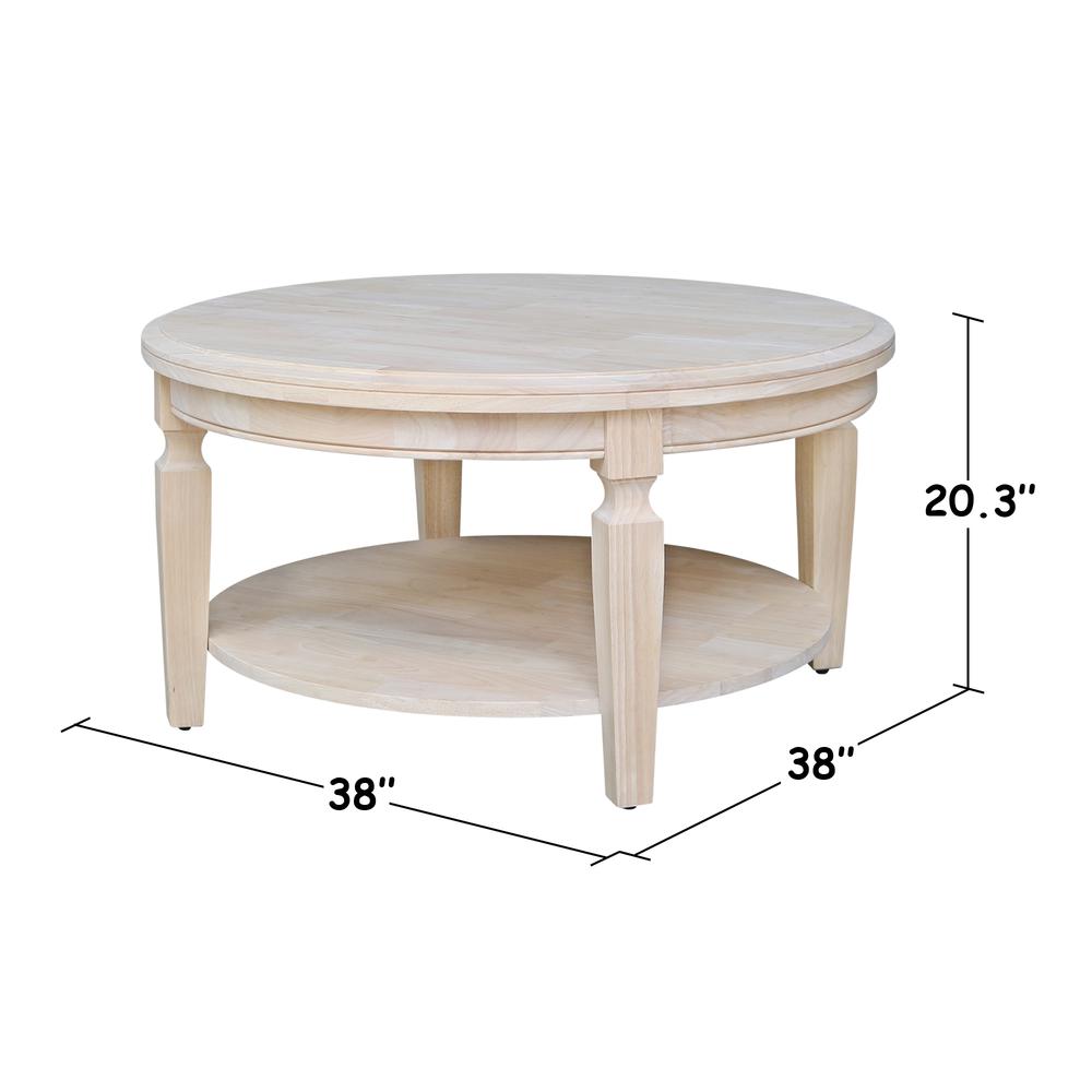 Vista Coffee Table, Unfinished, Unfinished
