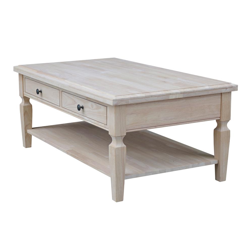 Vista Coffee Table, Unfinished, Unfinished