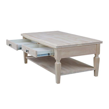 Vista Coffee Table, Unfinished, Unfinished