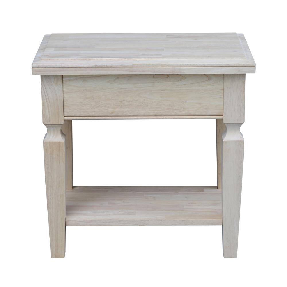 Vista End Table, Unfinished, Unfinished