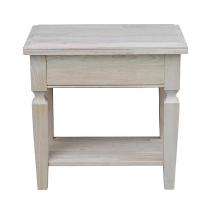 Vista End Table, Unfinished, Unfinished