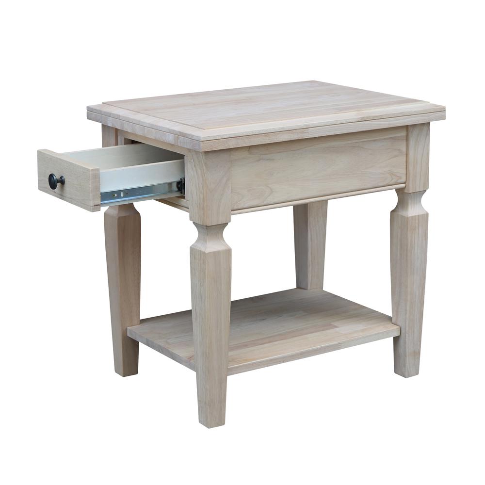 Vista End Table, Unfinished, Unfinished