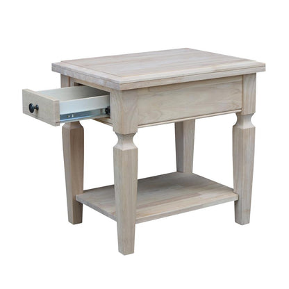 Vista End Table, Unfinished, Unfinished