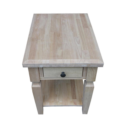 Vista End Table, Unfinished, Unfinished