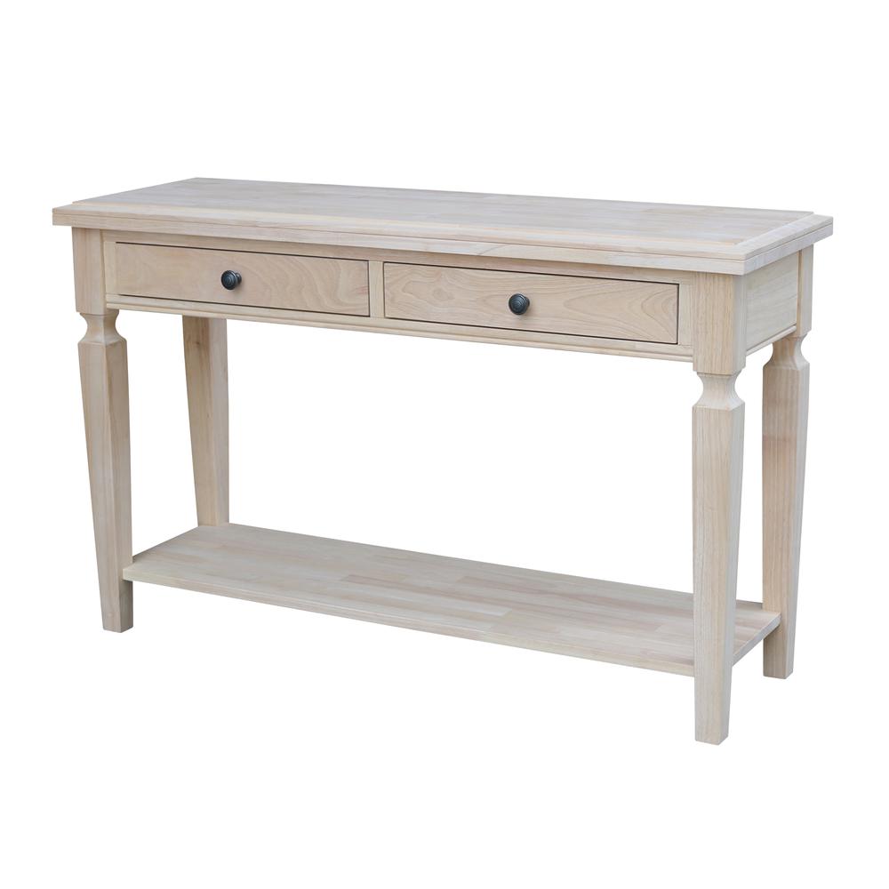 Vista Console/Sofa Table, Unfinished, Unfinished