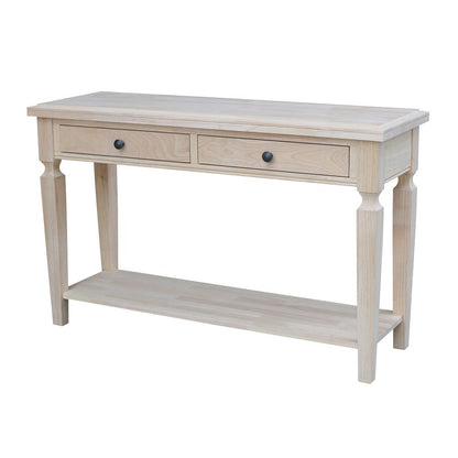 Vista Console/Sofa Table, Unfinished, Unfinished