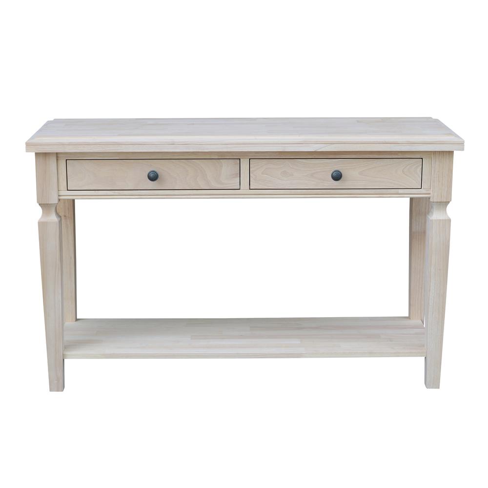 Vista Console/Sofa Table, Unfinished, Unfinished
