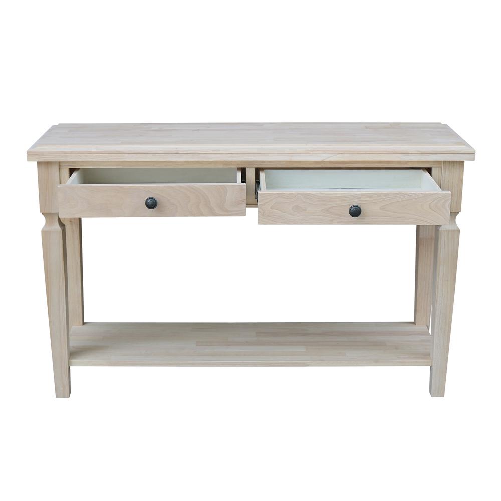 Vista Console/Sofa Table, Unfinished, Unfinished