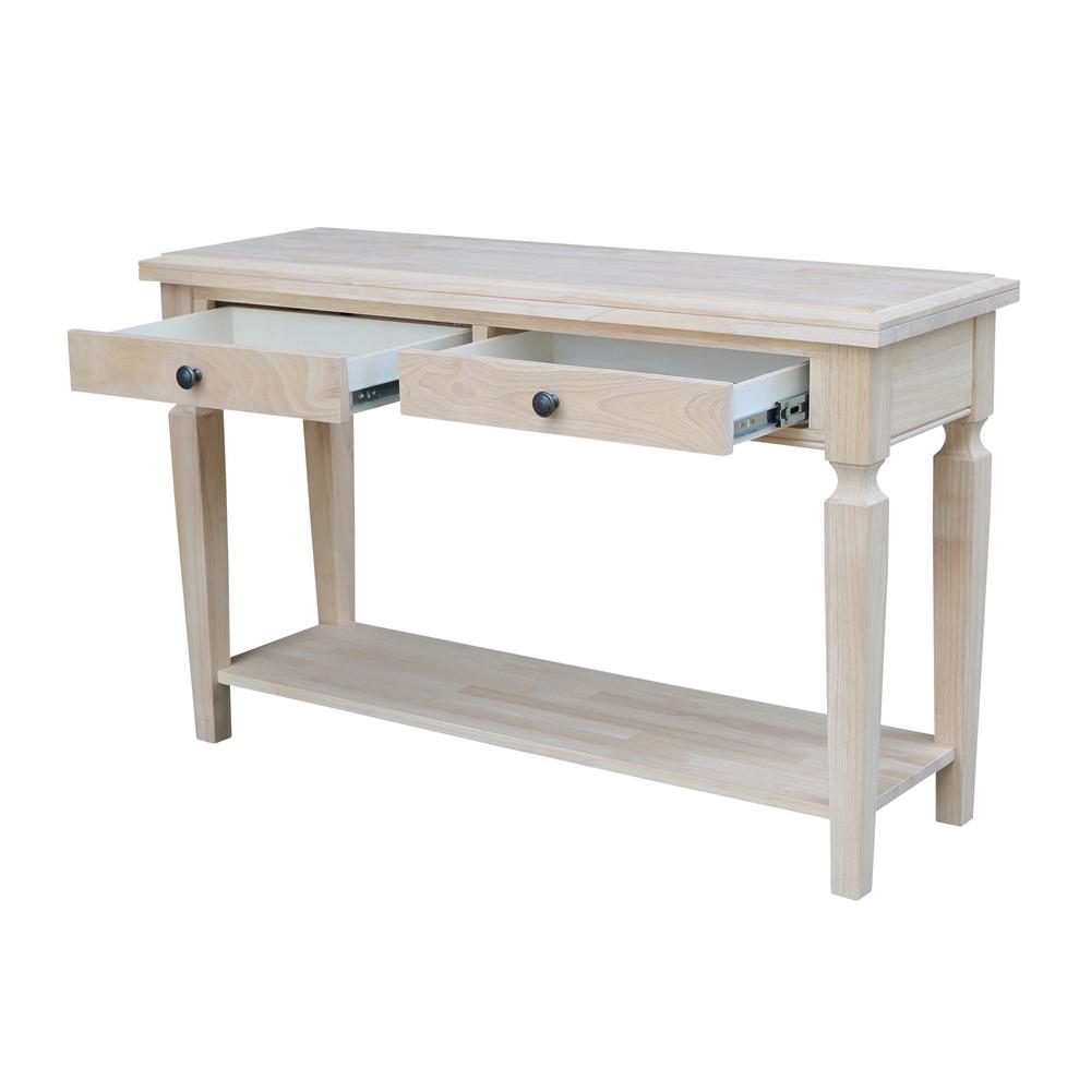 Vista Console/Sofa Table, Unfinished, Unfinished