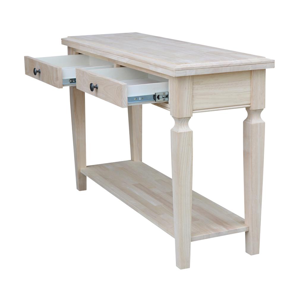 Vista Console/Sofa Table, Unfinished, Unfinished