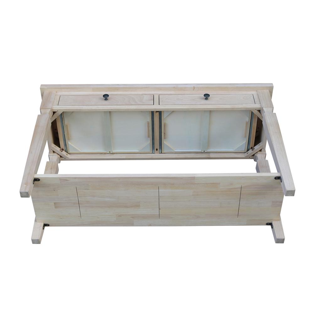 Vista Console/Sofa Table, Unfinished, Unfinished