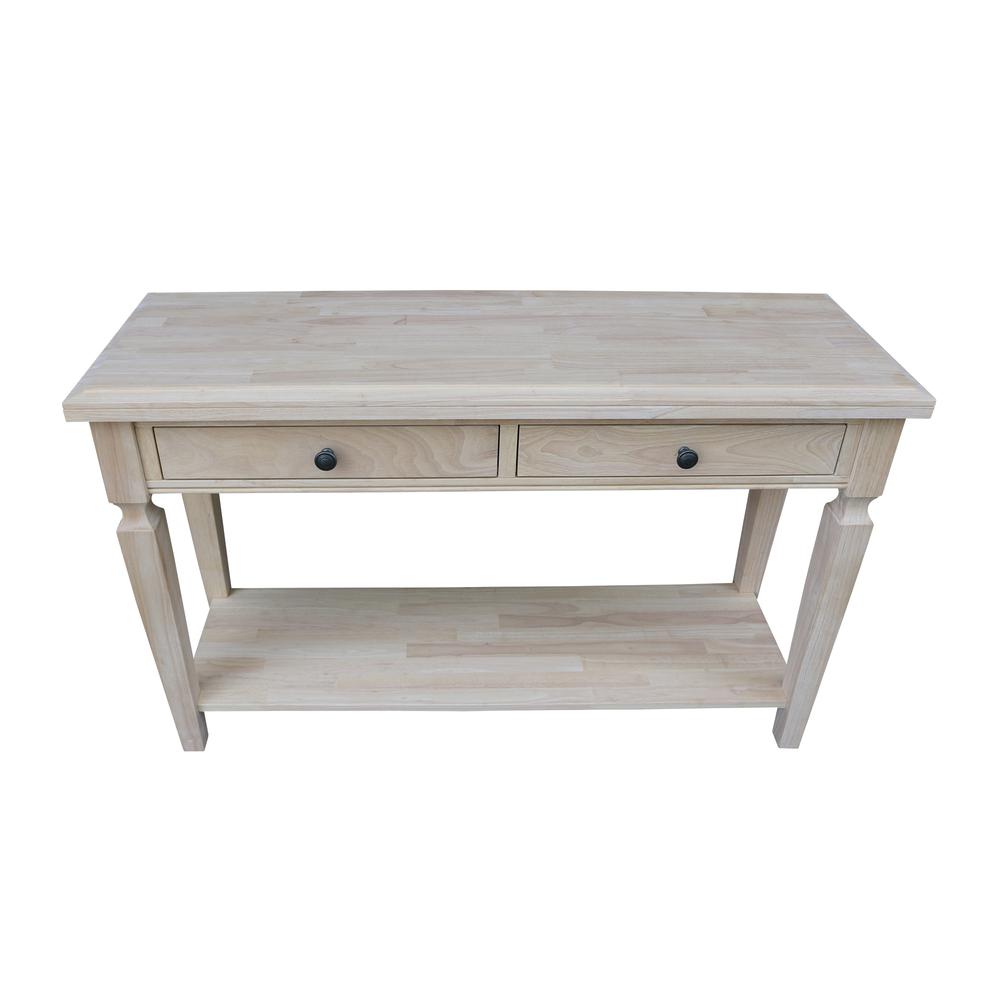 Vista Console/Sofa Table, Unfinished, Unfinished