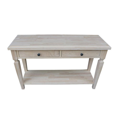 Vista Console/Sofa Table, Unfinished, Unfinished