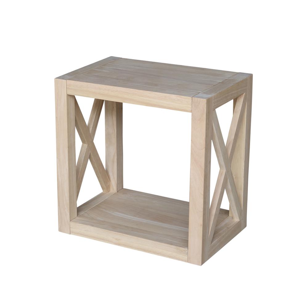 Hampton Narrow End Table, Unfinished