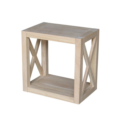 Hampton Narrow End Table, Unfinished