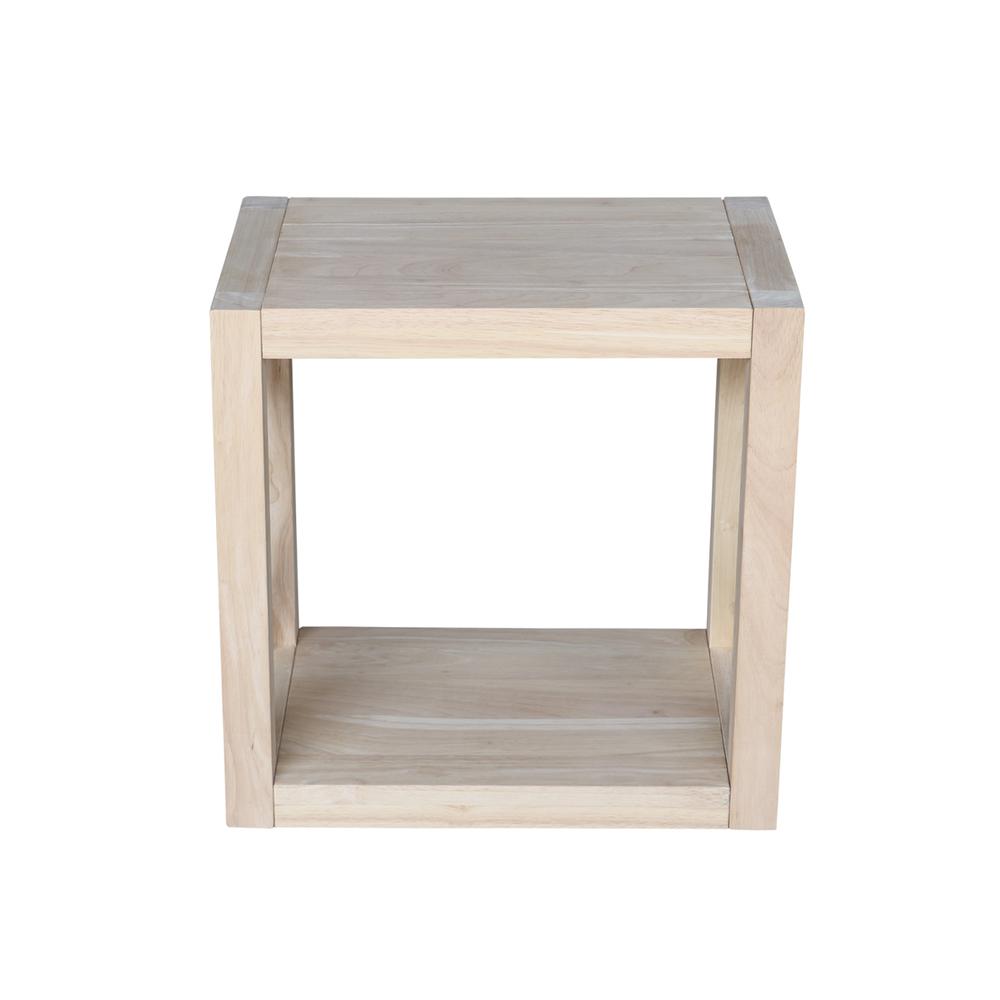 Hampton Narrow End Table, Unfinished
