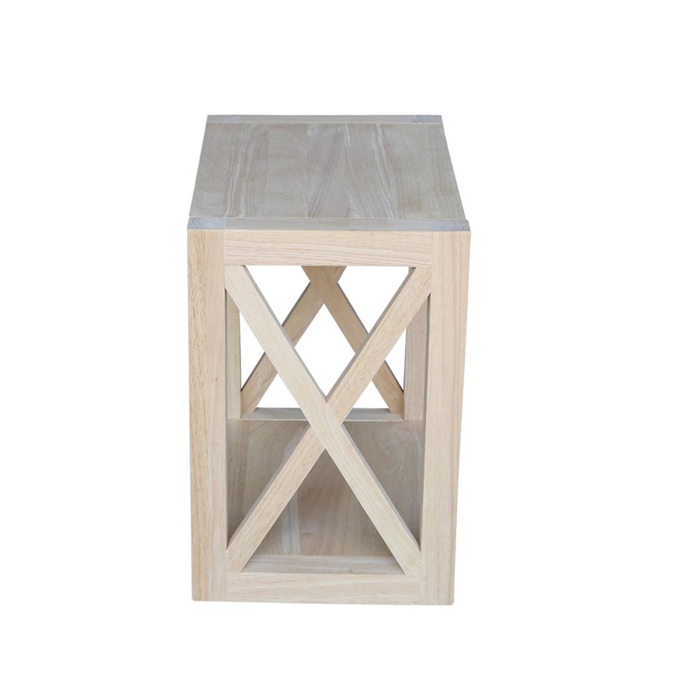Hampton Narrow End Table, Unfinished