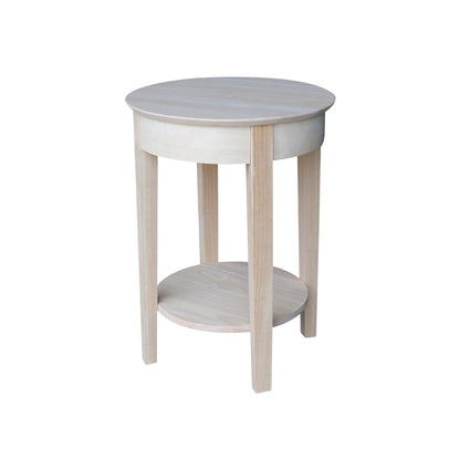 Phillips Accent Table Includes Drawer, Unfinished