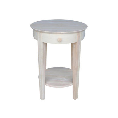 Phillips Accent Table Includes Drawer, Unfinished