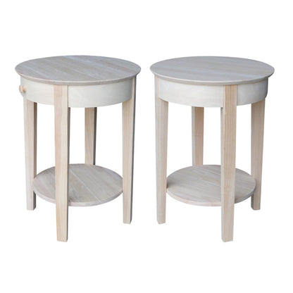 Phillips Accent Table Includes Drawer, Unfinished