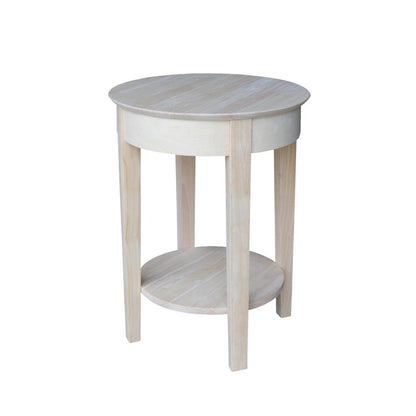 Phillips Accent Table Includes Drawer, Unfinished