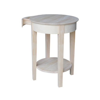 Phillips Accent Table Includes Drawer, Unfinished