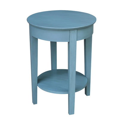 Phillips Accent Table with Drawer, Ocean blue - antique rubbed