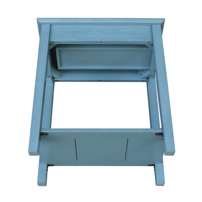 Narrow End Table, Ocean blue - antique rubbed