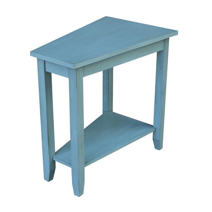 Keystone Accent Table, Ocean blue - antique rubbed