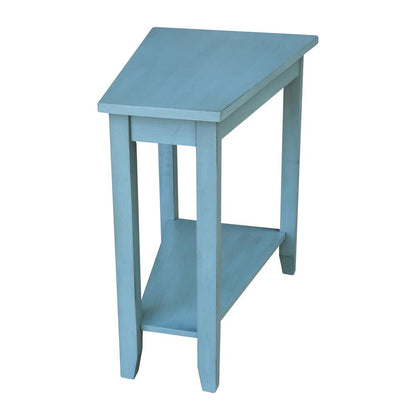 Keystone Accent Table, Ocean blue - antique rubbed