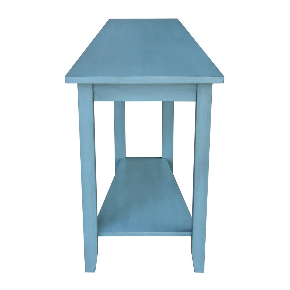 Keystone Accent Table, Ocean blue - antique rubbed