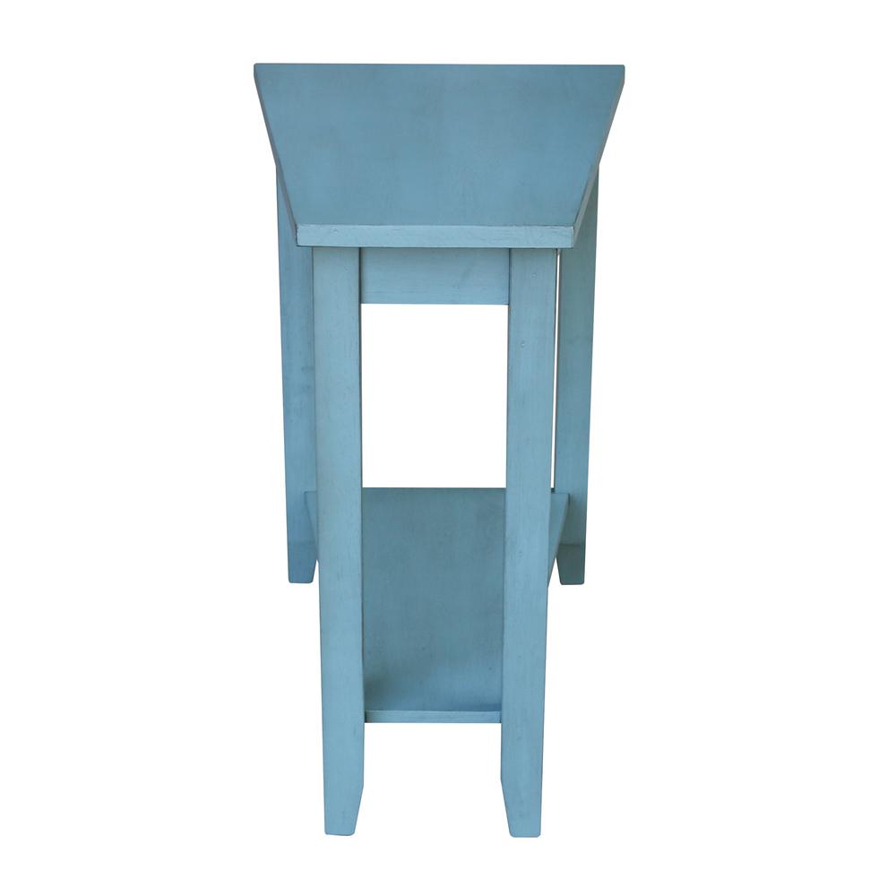 Keystone Accent Table, Ocean blue - antique rubbed