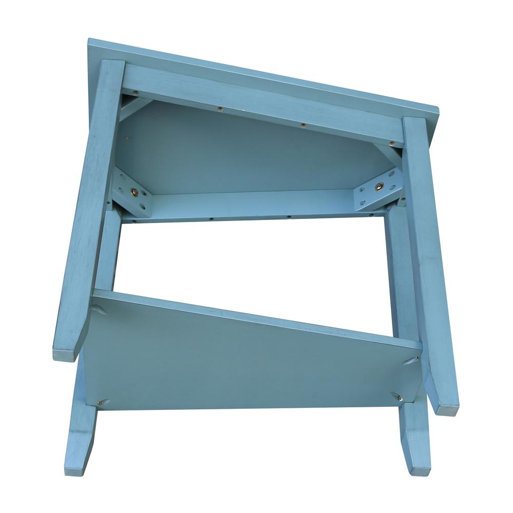 Keystone Accent Table, Ocean blue - antique rubbed